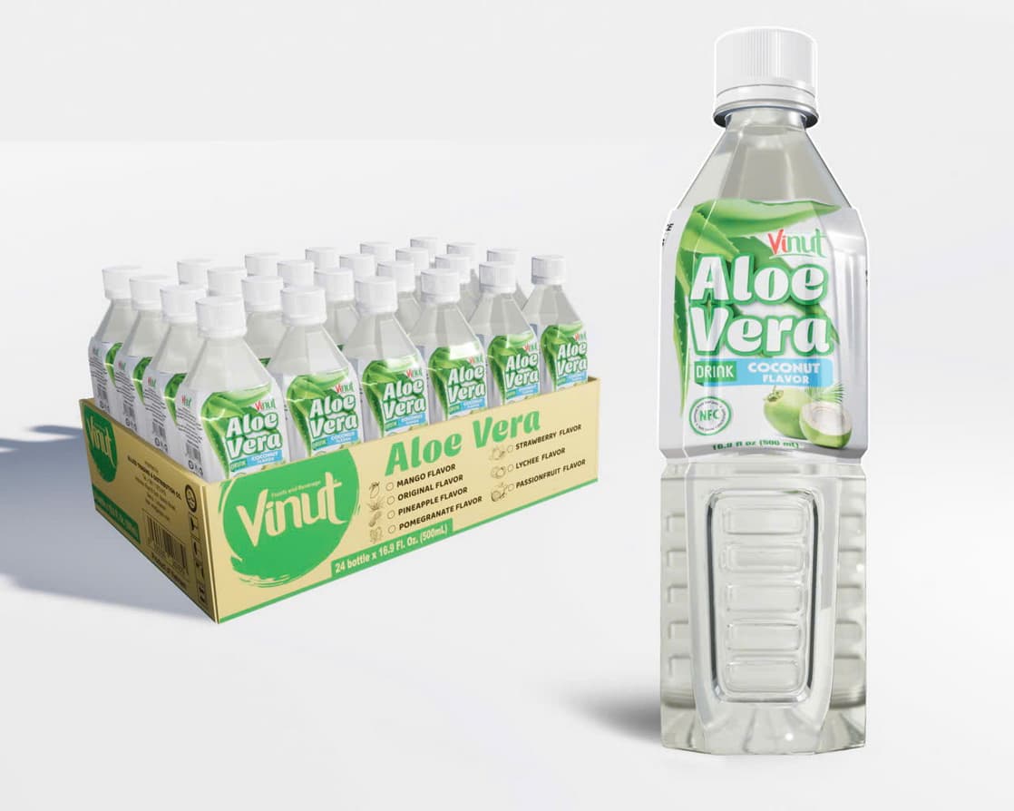 VINUT एलोवेरा ड्रिंक नारियल फ्लेवर के साथ, 500ml