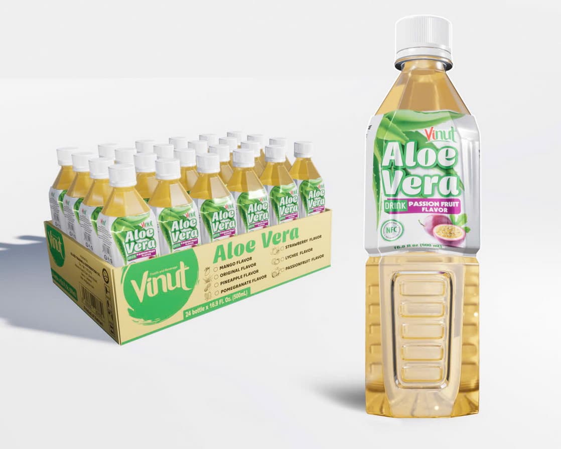 VINUT एलोवेरा ड्रिंक पैशन फ्रूट फ्लेवर 500ml