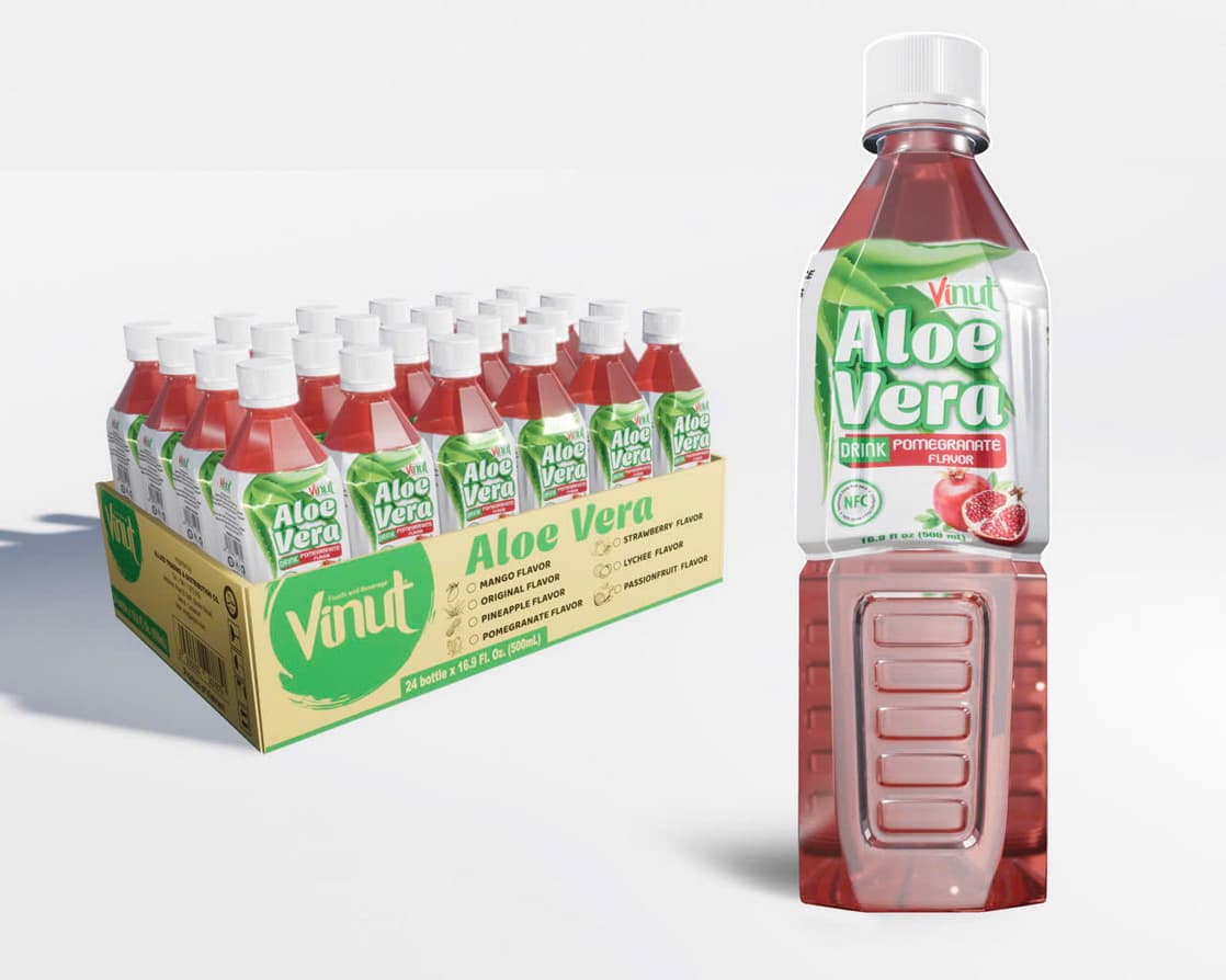 VINUT एलोवेरा ड्रिंक अनार फ्लेवर 500ml