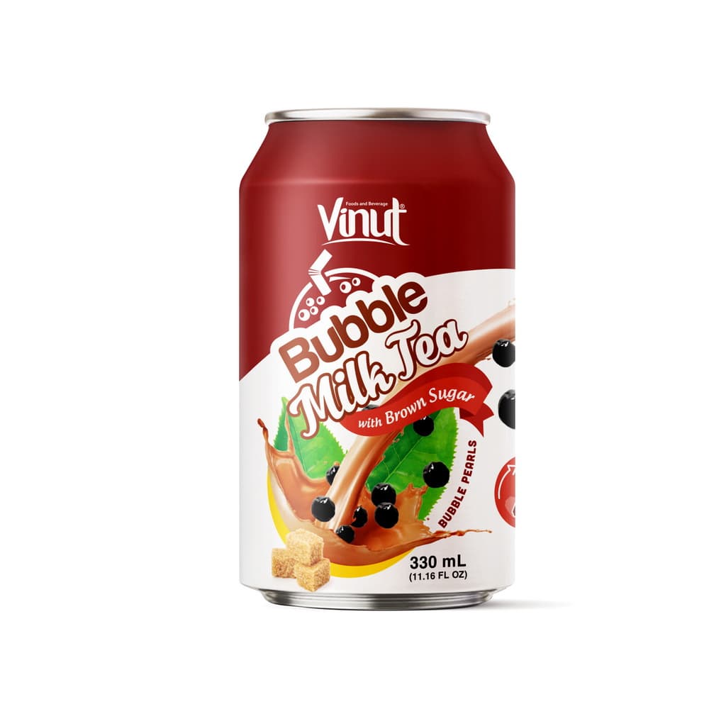 VINUT बबल मिल्क टी ब्राउन शुगर के साथ, कैन, 11.16 fl oz 330 mL