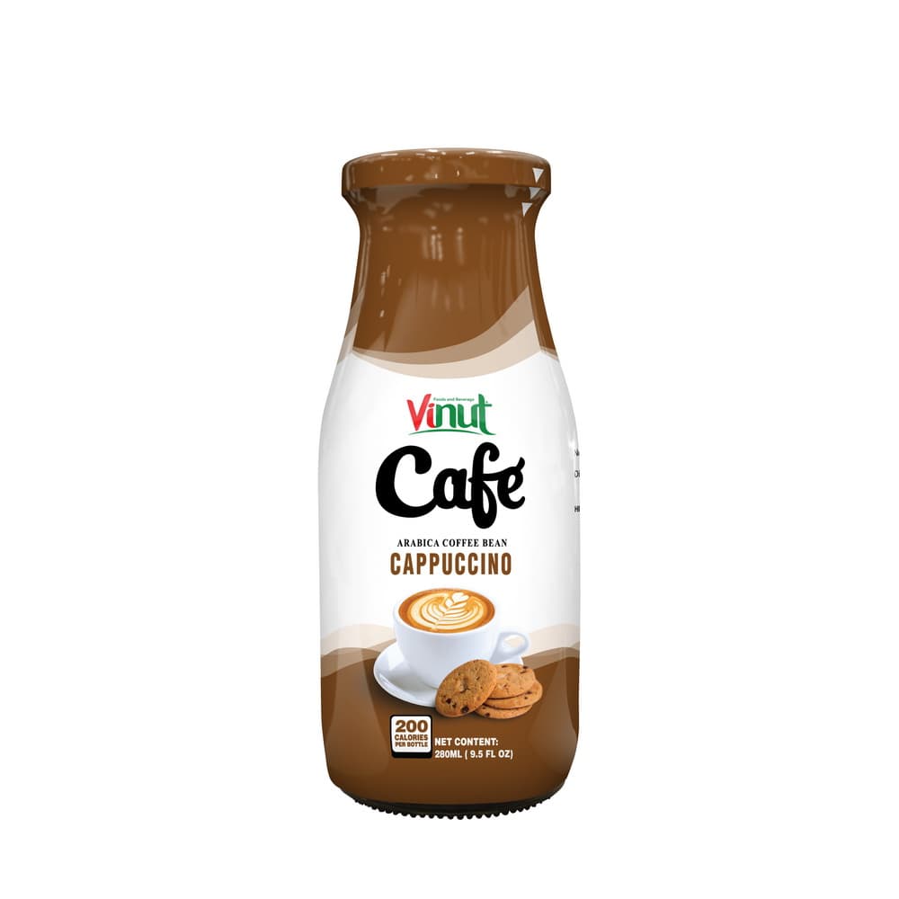 VINUT कैफ़े कैपुचीनो, अरेबिका कॉफ़ी बीन, बोतल, 9.5 fl oz 280 mL