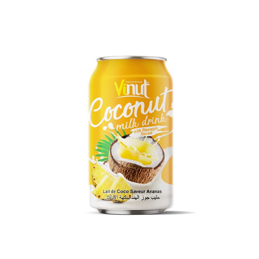 VINUT कोकोनट मिल्क ड्रिंक, पाइनएप्पल फ्लेवर, कैन, (330 mL)