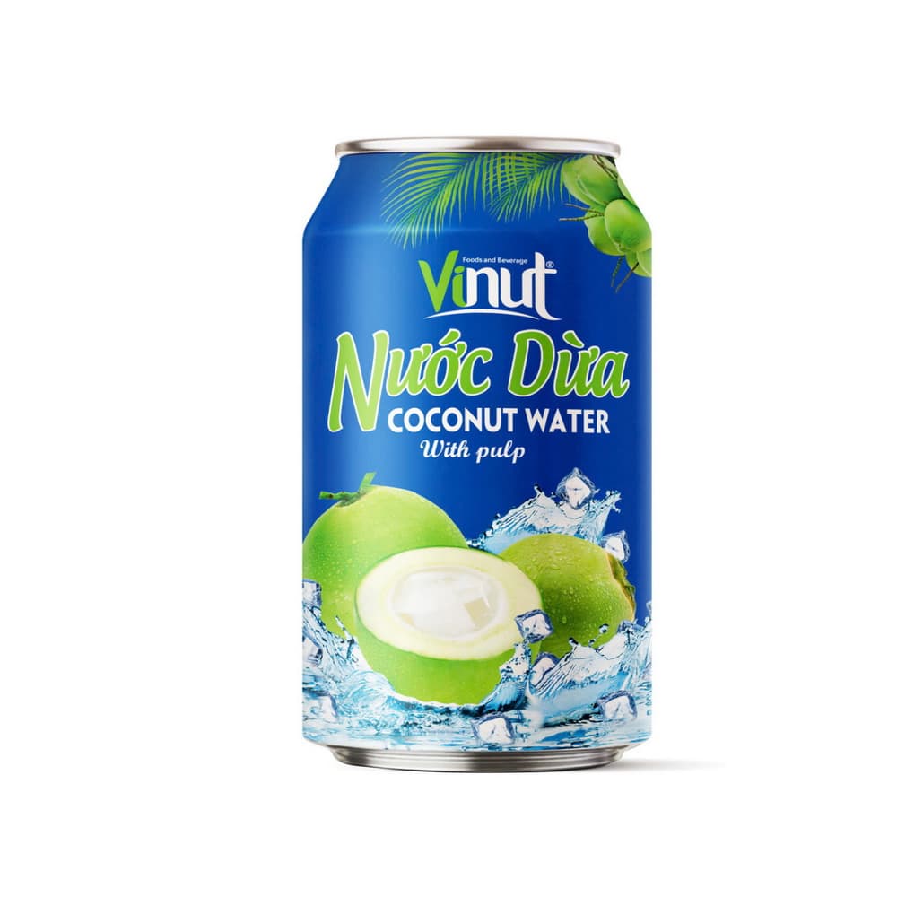 VINUT नारियल पानी गूदे के साथ, कैन, 11.1 fl oz 330 mL
