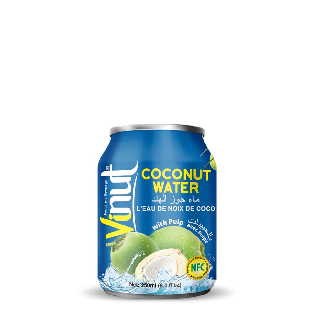 VINUT नारियल पानी पल्प के साथ, NFC, कैन, 8.45 fl oz 250 mL