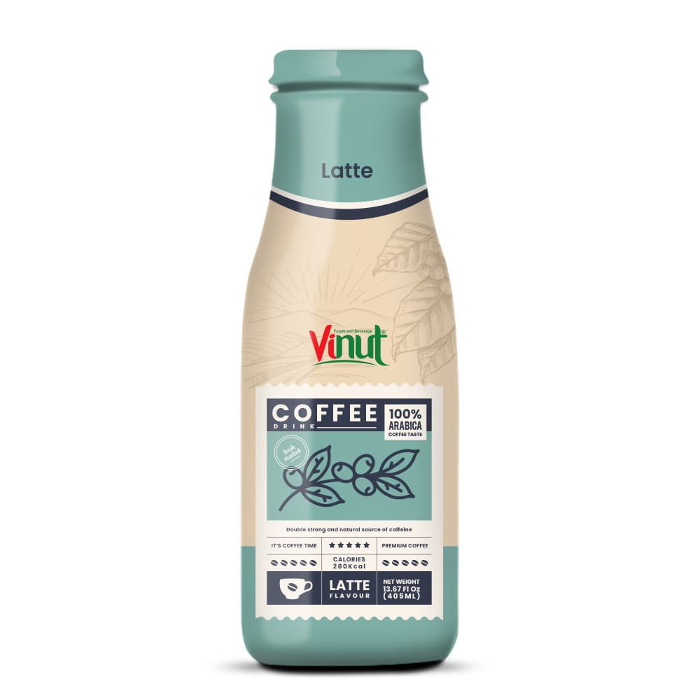 Vinut Coffee Drink Latte, 100% Arabica, Bottle, 13.87 fl oz 405 mL